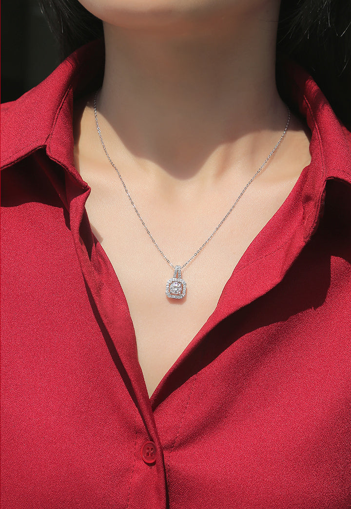 Moissanite Necklace 925 Sterling Silver-Necklace-DH COMPANY-1.0 ct-Dreamhjewlry