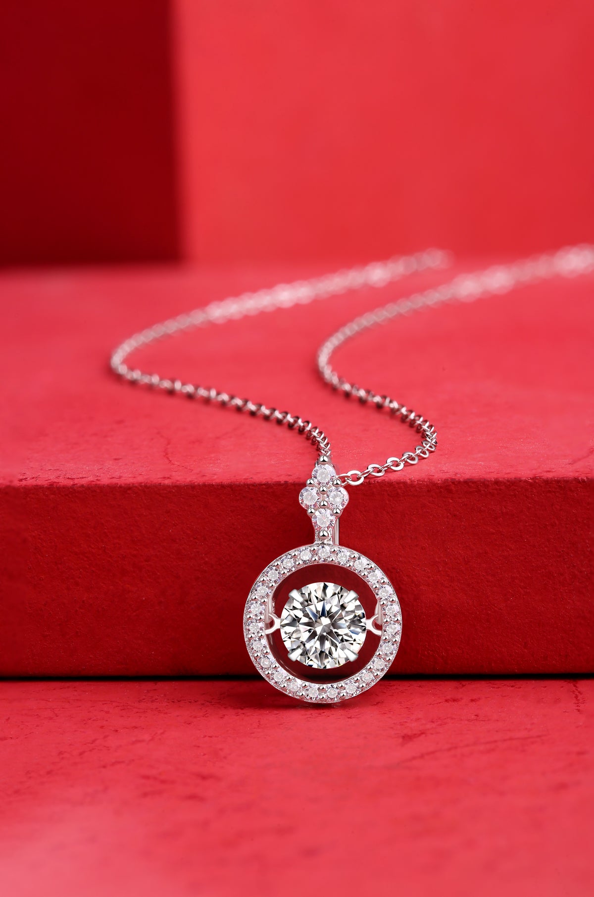 Moissanite Necklace 925 Sterling Silver-Necklace-DH COMPANY-Dreamhjewlry