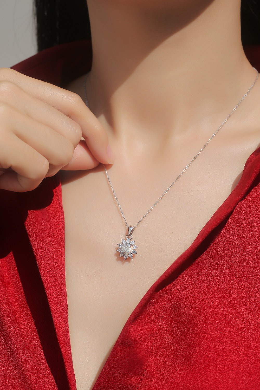 Moissanite Necklace 925 Sterling Silver-Necklace-DH COMPANY-1.0 ct-Dreamhjewlry