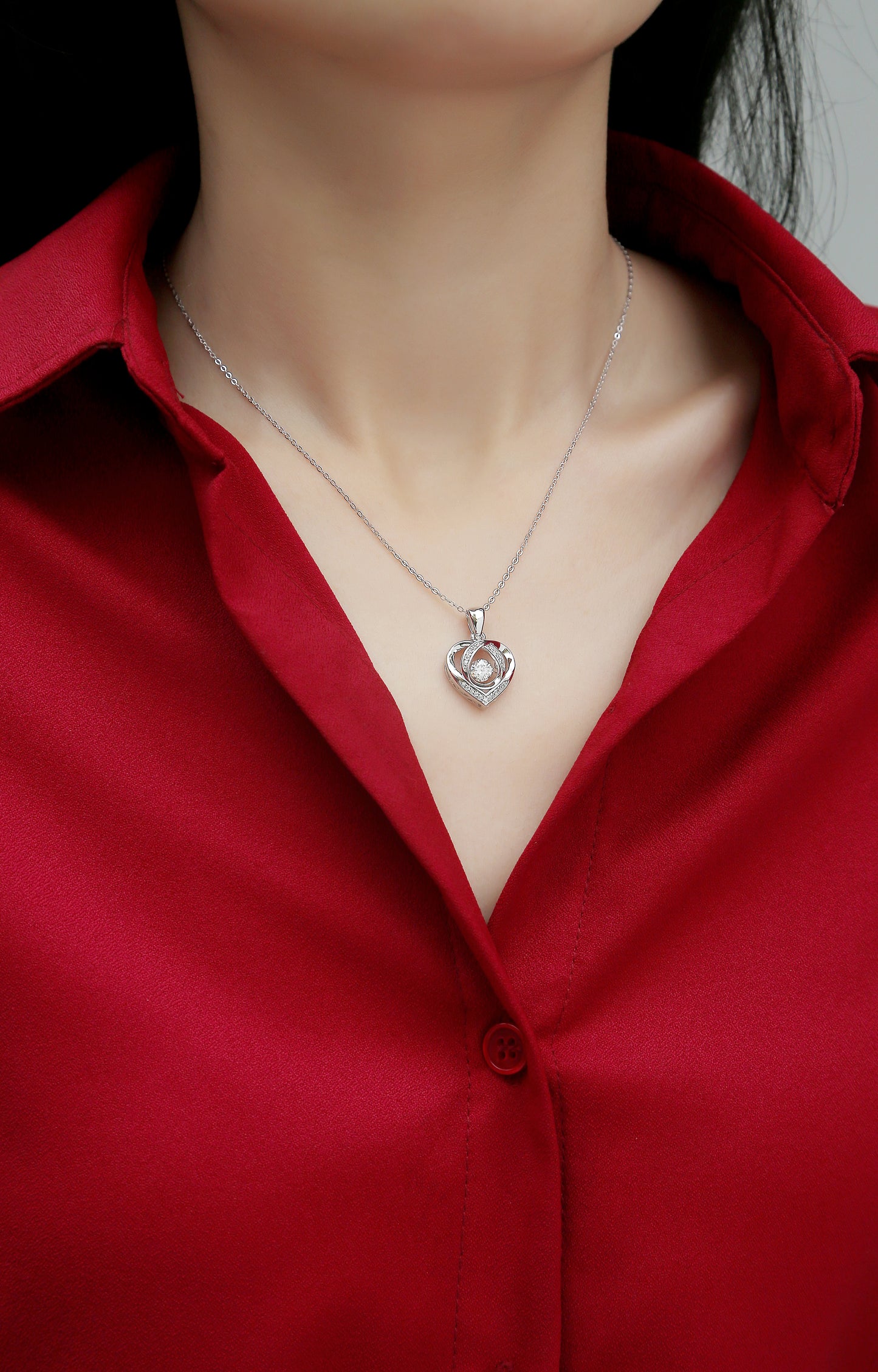 Moissanite Necklace 925 Sterling Silver-Necklace-DH COMPANY-0.5 ct-Dreamhjewlry