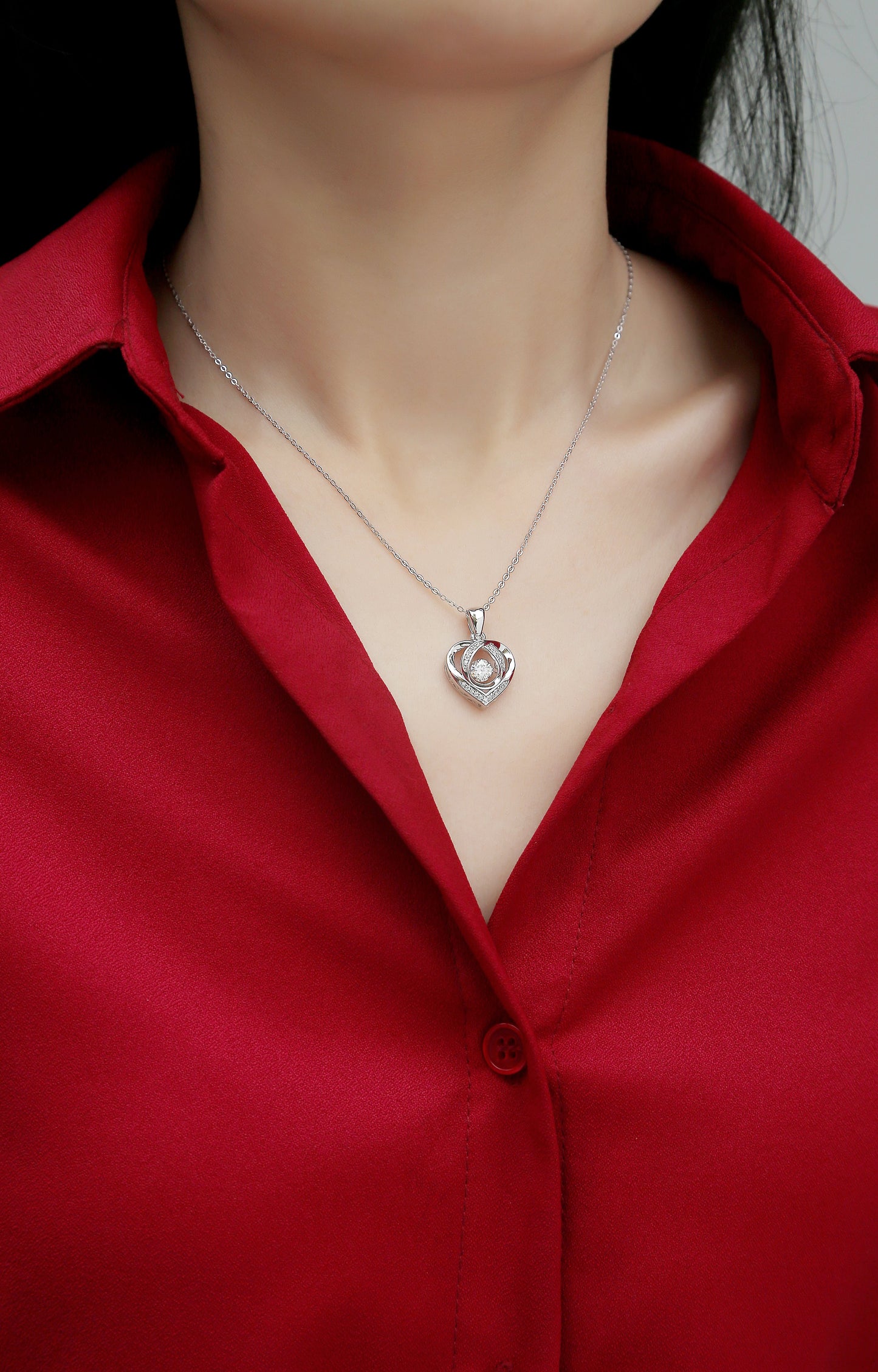 Moissanite Necklace 925 Sterling Silver-Necklace-DH COMPANY-0.5 ct-Dreamhjewlry