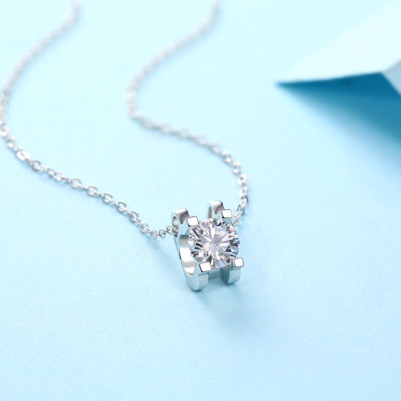 Moissanite Necklace 925 Sterling Silver-Necklace-DH COMPANY-Dreamhjewlry
