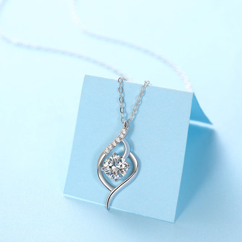 Moissanite Necklace 925 Sterling Silver-Necklace-DH COMPANY-1.0 ct-Dreamhjewlry