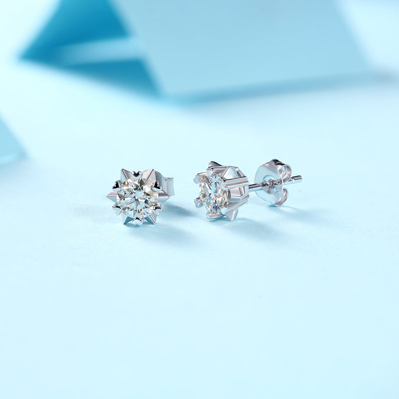 Moissanite Earrings 925 Sterling Silver-Earrings-DH COMPANY-Dreamhjewlry