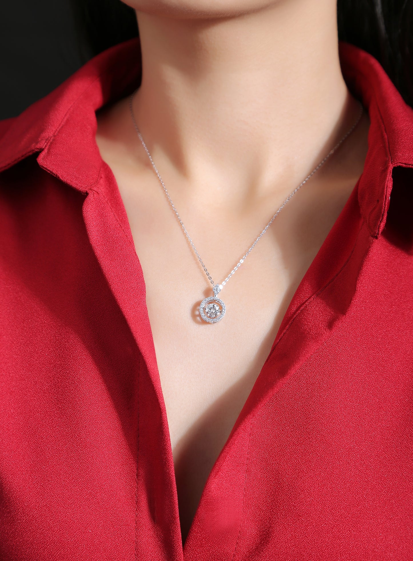 Moissanite Necklace 925 Sterling Silver-Necklace-DH COMPANY-Dreamhjewlry