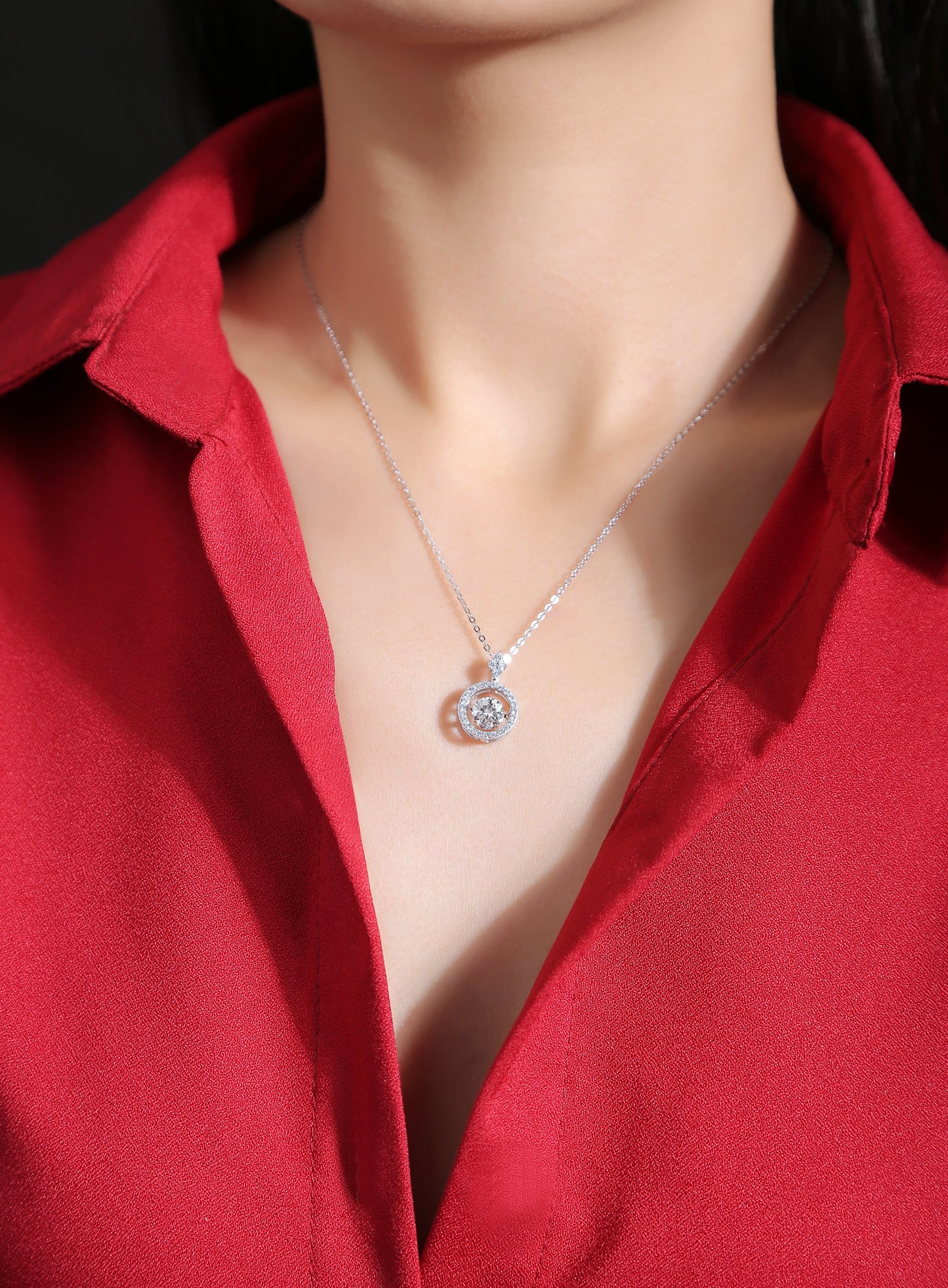 Moissanite Necklace 925 Sterling Silver-Necklace-DH COMPANY-Dreamhjewlry