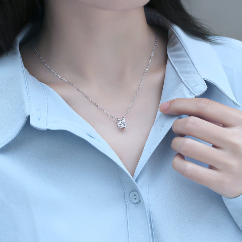 Moissanite Necklace 925 Sterling Silver-Necklace-DH COMPANY-Dreamhjewlry