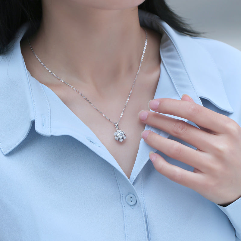 Moissanite Necklace 925 Sterling Silver-Necklace-DH COMPANY-Dreamhjewlry