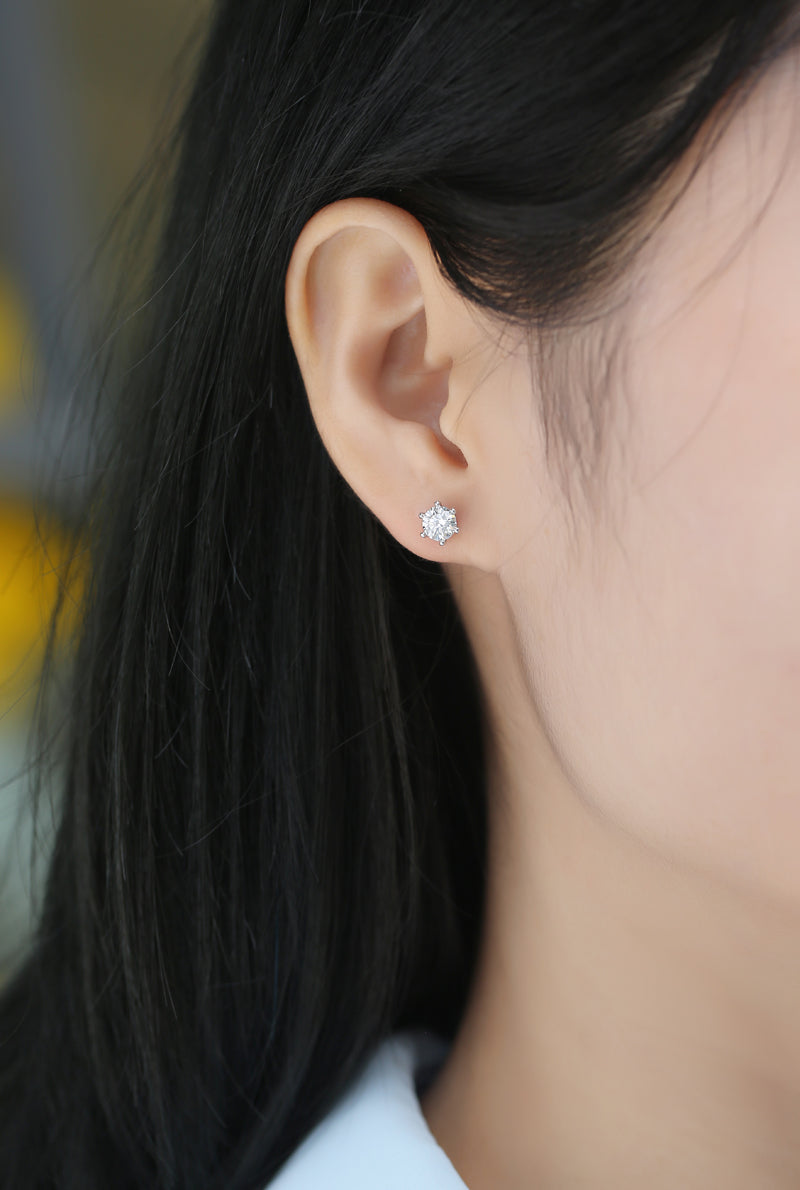 Moissanite Earrings 925 Sterling Silver-Earrings-DH COMPANY-Dreamhjewlry