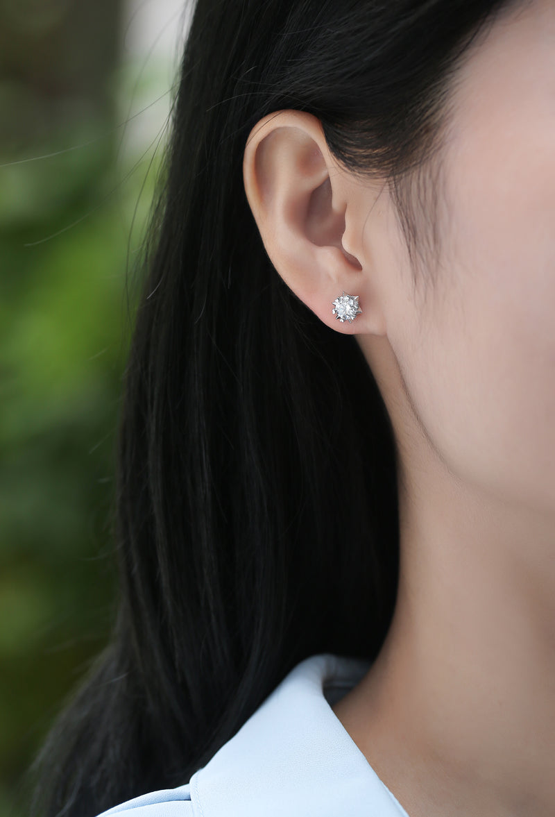 Moissanite Earrings 925 Sterling Silver-Earrings-DH COMPANY-Dreamhjewlry