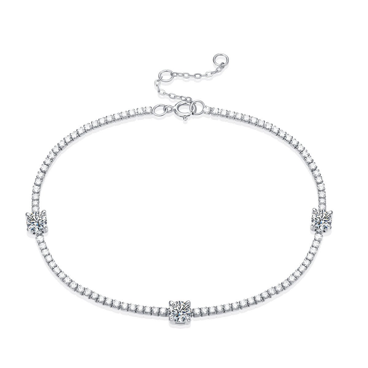 Moissanite Bracelet 925 Sterling Silver-Bracelet-DH COMPANY-1 ct-Dreamhjewlry