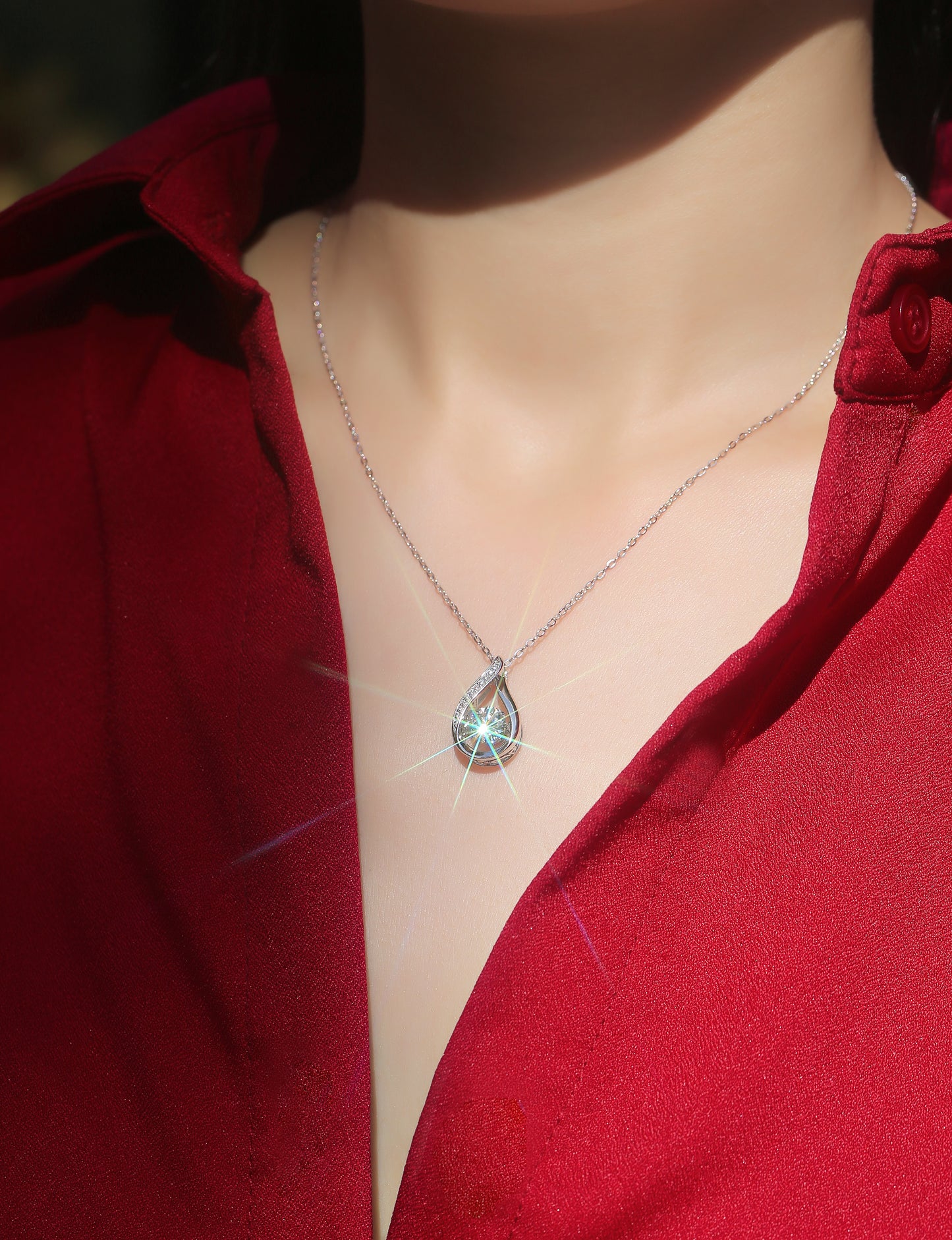 Moissanite Necklace 925 Sterling Silver-Necklace-DH COMPANY-1.0 ct-Dreamhjewlry