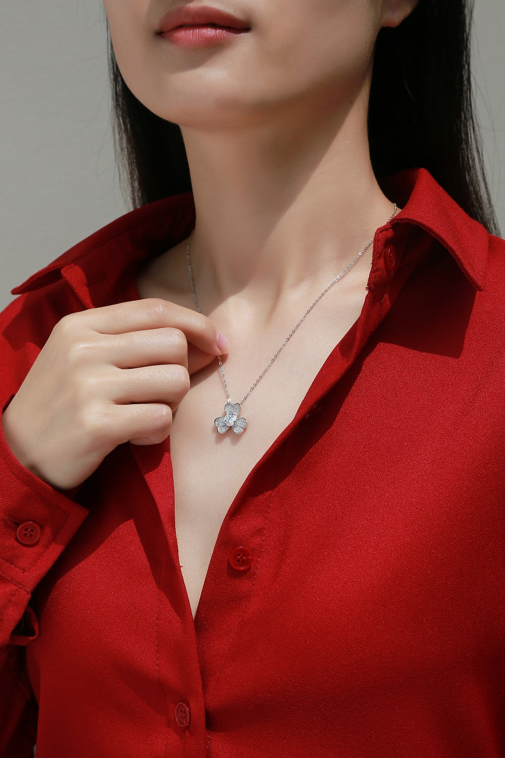 Moissanite Necklace 925 Sterling Silver-Necklace-DH COMPANY-1.0 ct-Dreamhjewlry