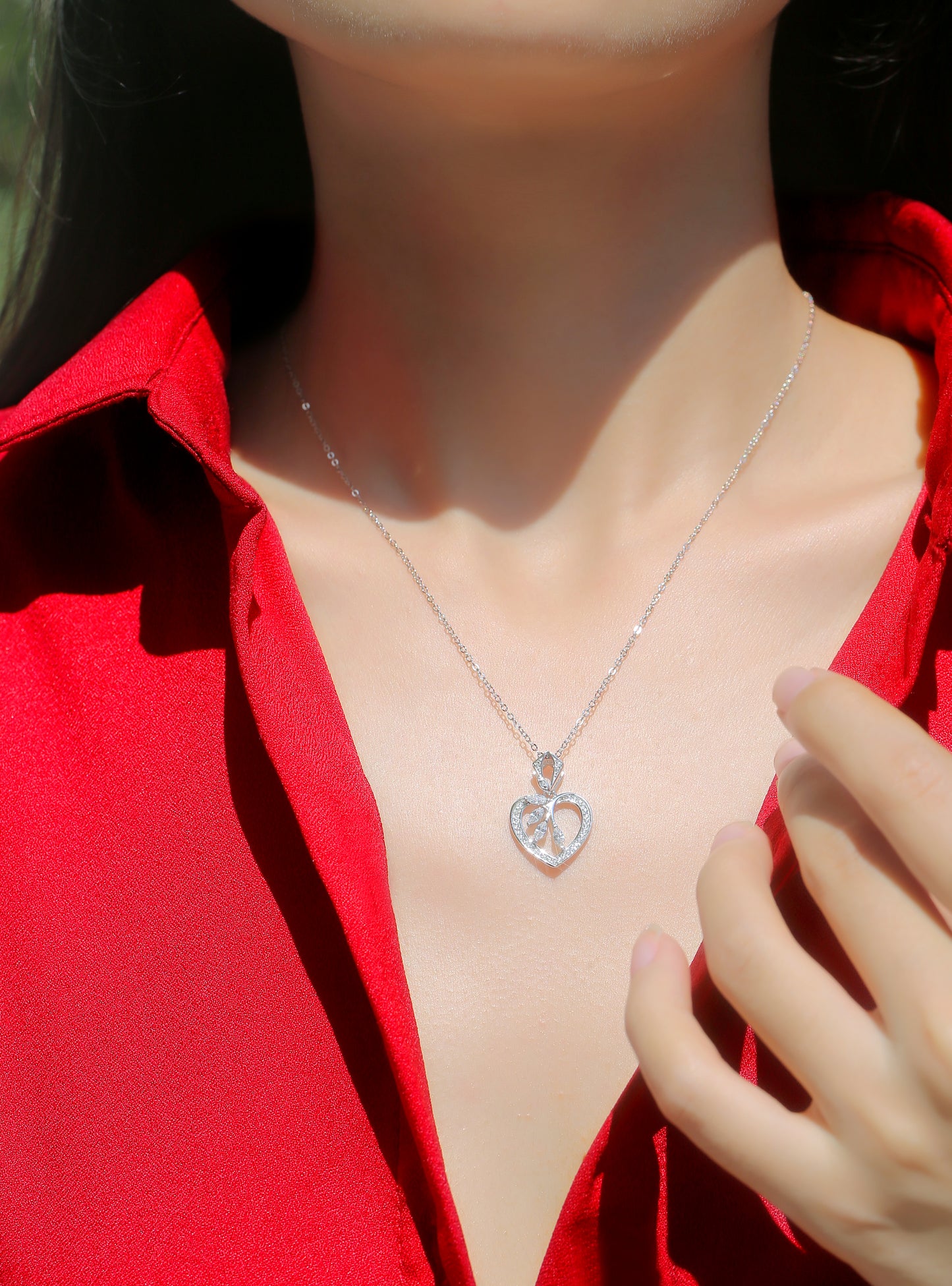 Moissanite Necklace 925 Sterling Silver-Necklace-DH COMPANY-0.5 ct-Dreamhjewlry