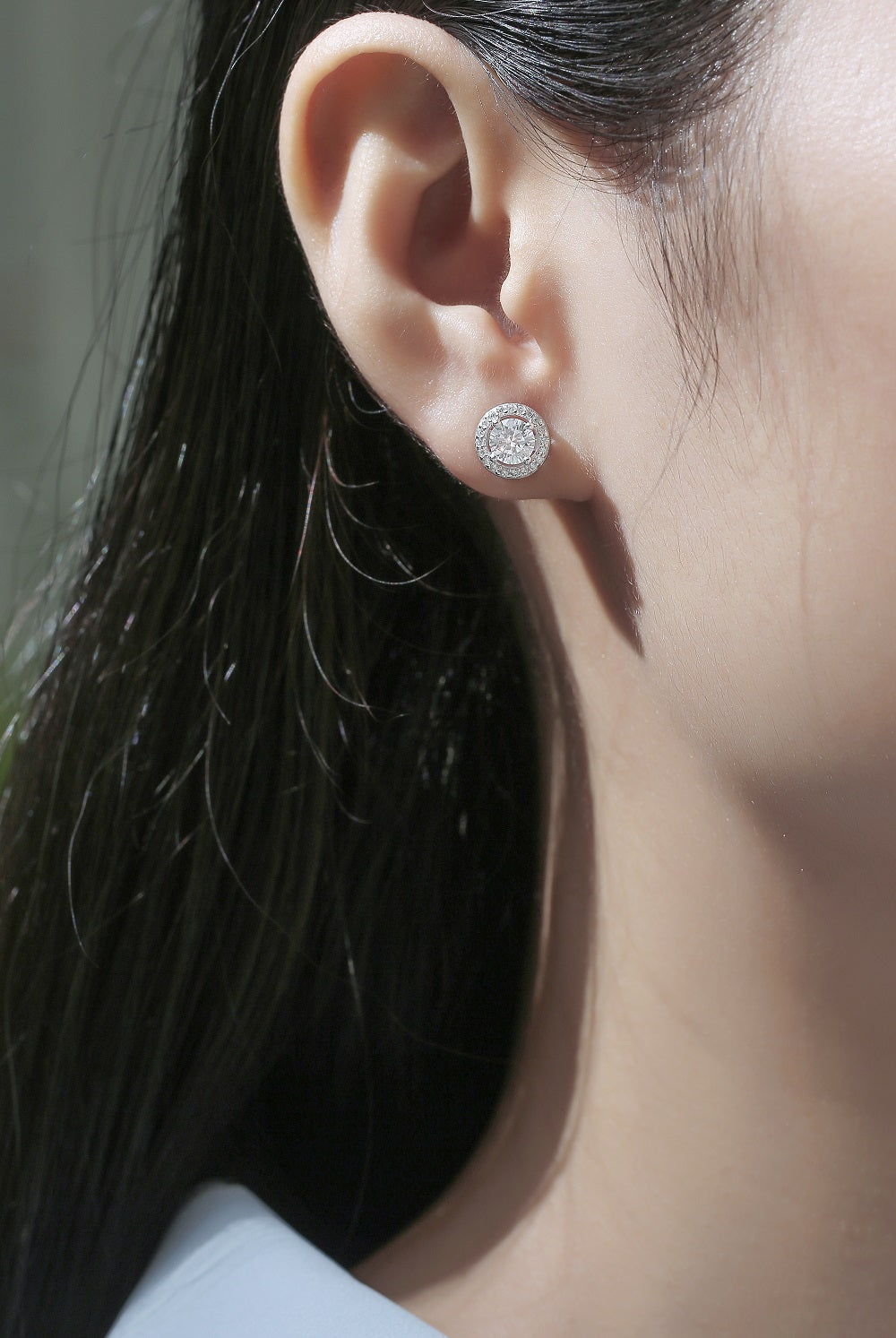 Moissanite Earrings 925 Sterling Silver-DH COMPANY-0.5 ct-Dreamhjewlry