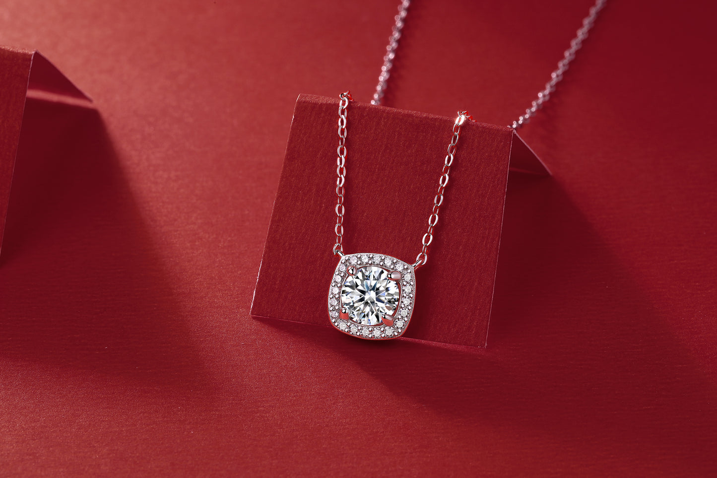 Moissanite Necklace 925 Sterling Silver-Necklace-DH COMPANY-1 ct-Dreamhjewlry