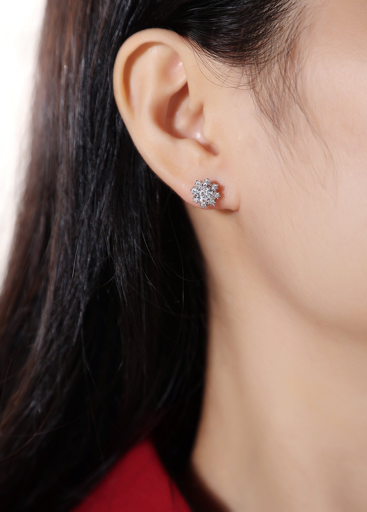 Moissanite Earrings 925 Sterling Silver-Earrings-DH COMPANY-0.5 ct-Dreamhjewlry