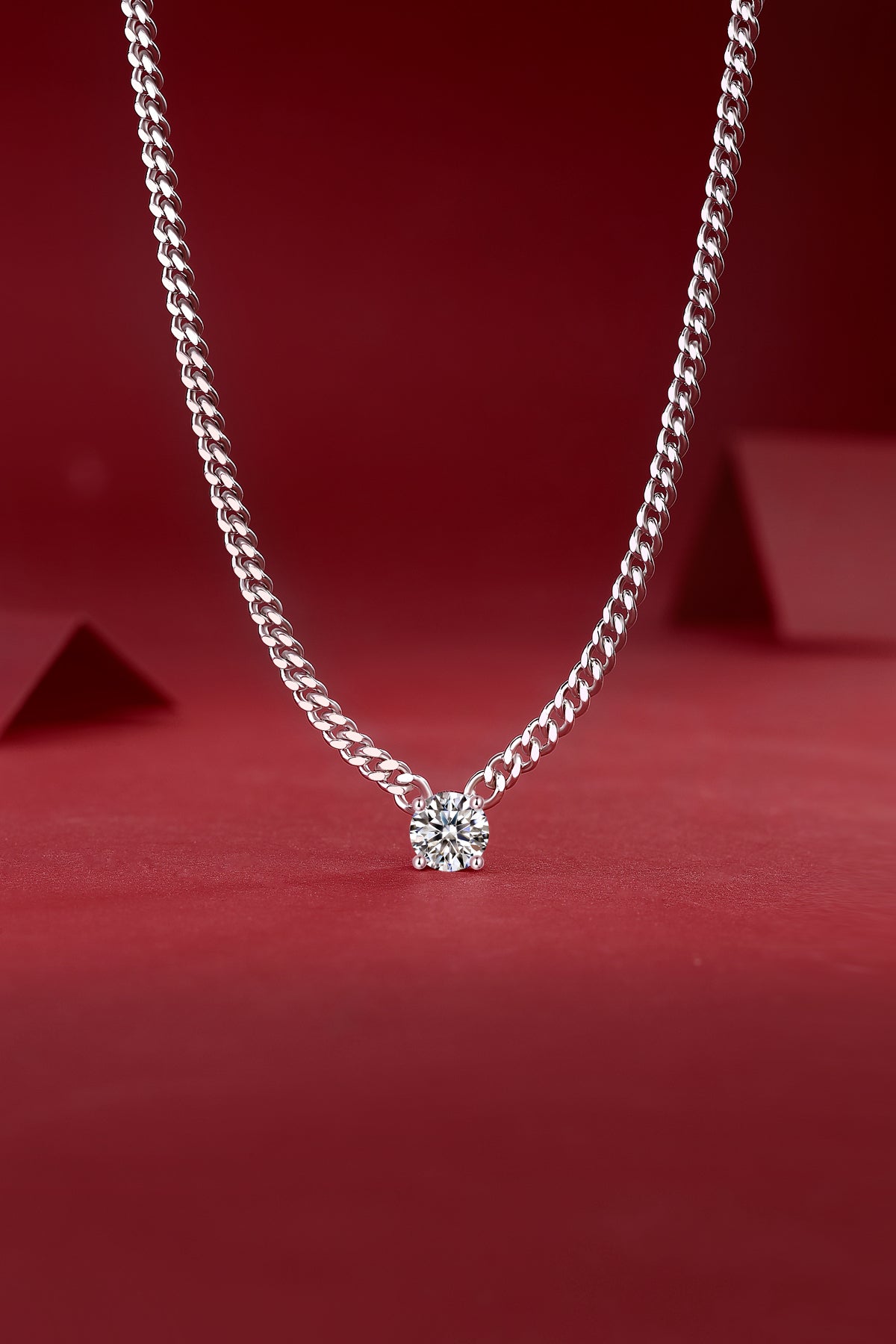 Moissanite Necklace 925 Sterling Silver-Necklace-DH COMPANY-1.0 ct-Dreamhjewlry