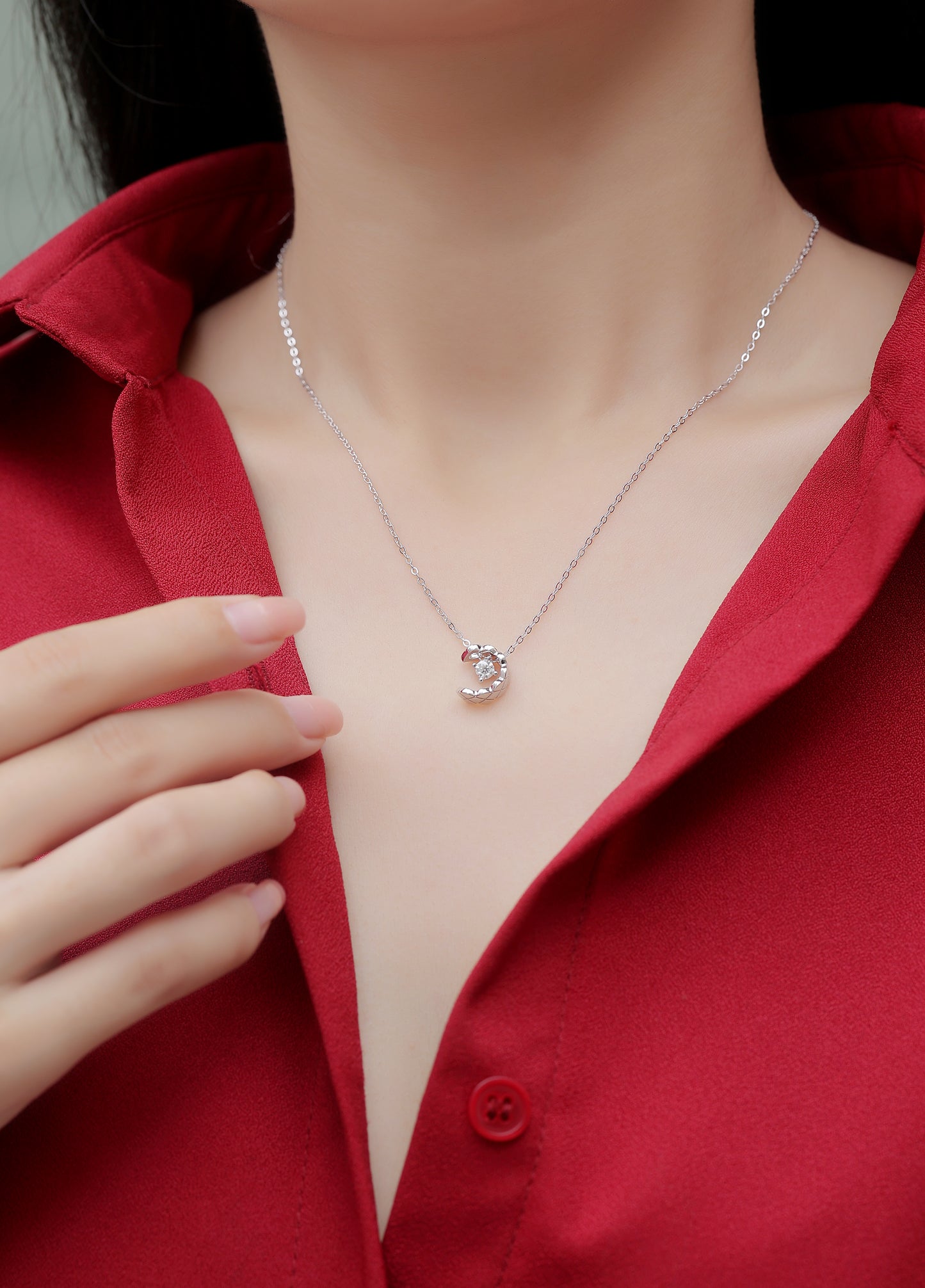 Moissanite Necklace 925 Sterling Silver-Necklace-DH COMPANY-1.0 ct-Dreamhjewlry