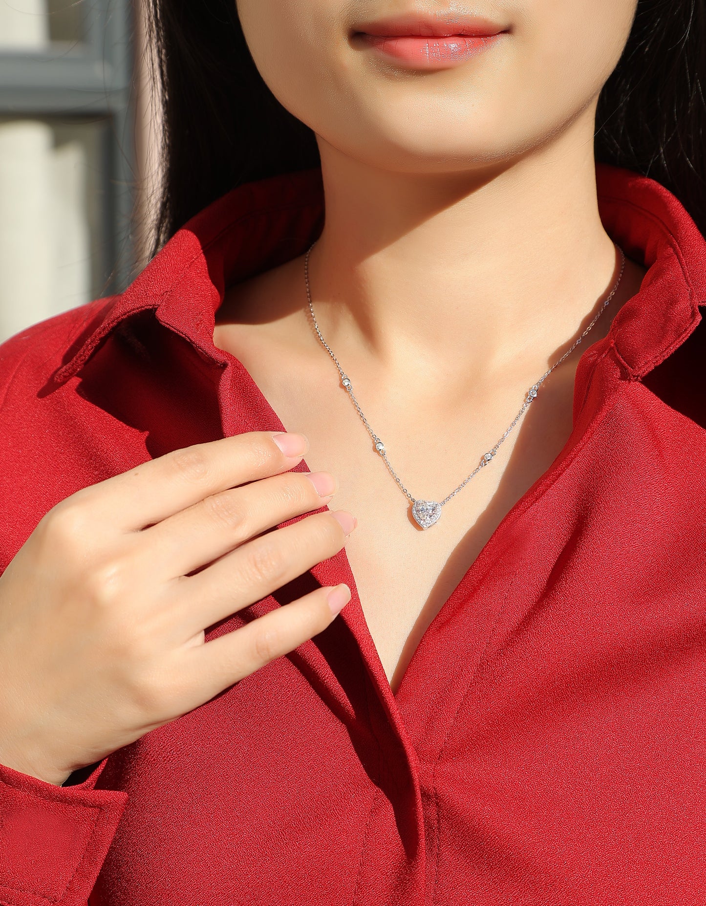 Moissanite Necklace 925 Sterling Silver-Necklace-DH COMPANY-1.0 ct-Dreamhjewlry