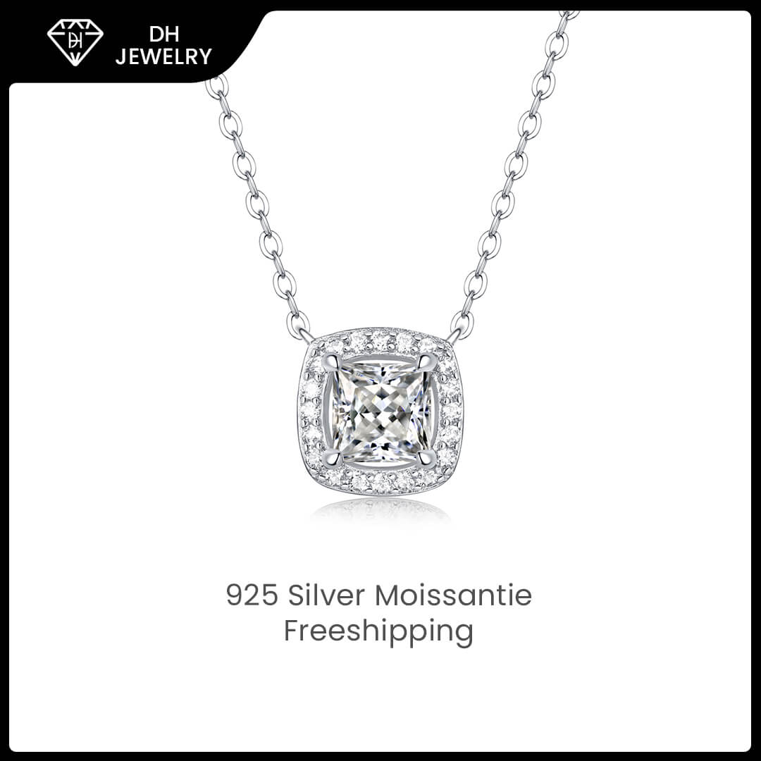 Moissanite Necklace 925 Sterling Silver-Necklace-DH COMPANY-1.0 ct-Dreamhjewlry