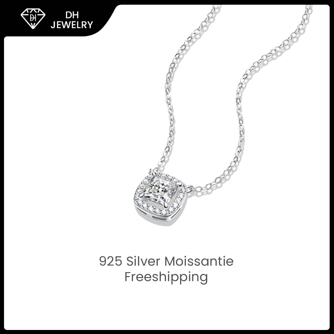Moissanite Necklace 925 Sterling Silver-Necklace-DH COMPANY-1.0 ct-Dreamhjewlry