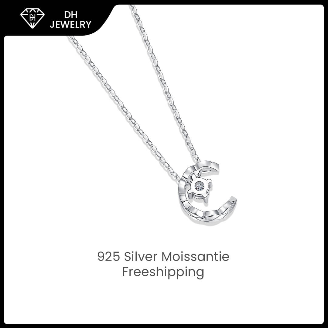 Moissanite Necklace 925 Sterling Silver-Necklace-DH COMPANY-1.0 ct-Dreamhjewlry