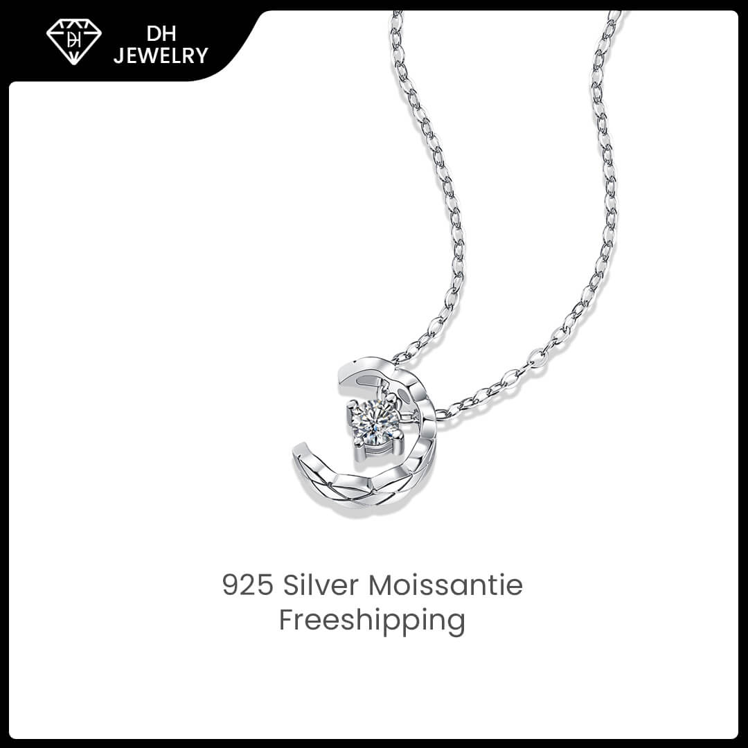 Moissanite Necklace 925 Sterling Silver-Necklace-DH COMPANY-1.0 ct-Dreamhjewlry