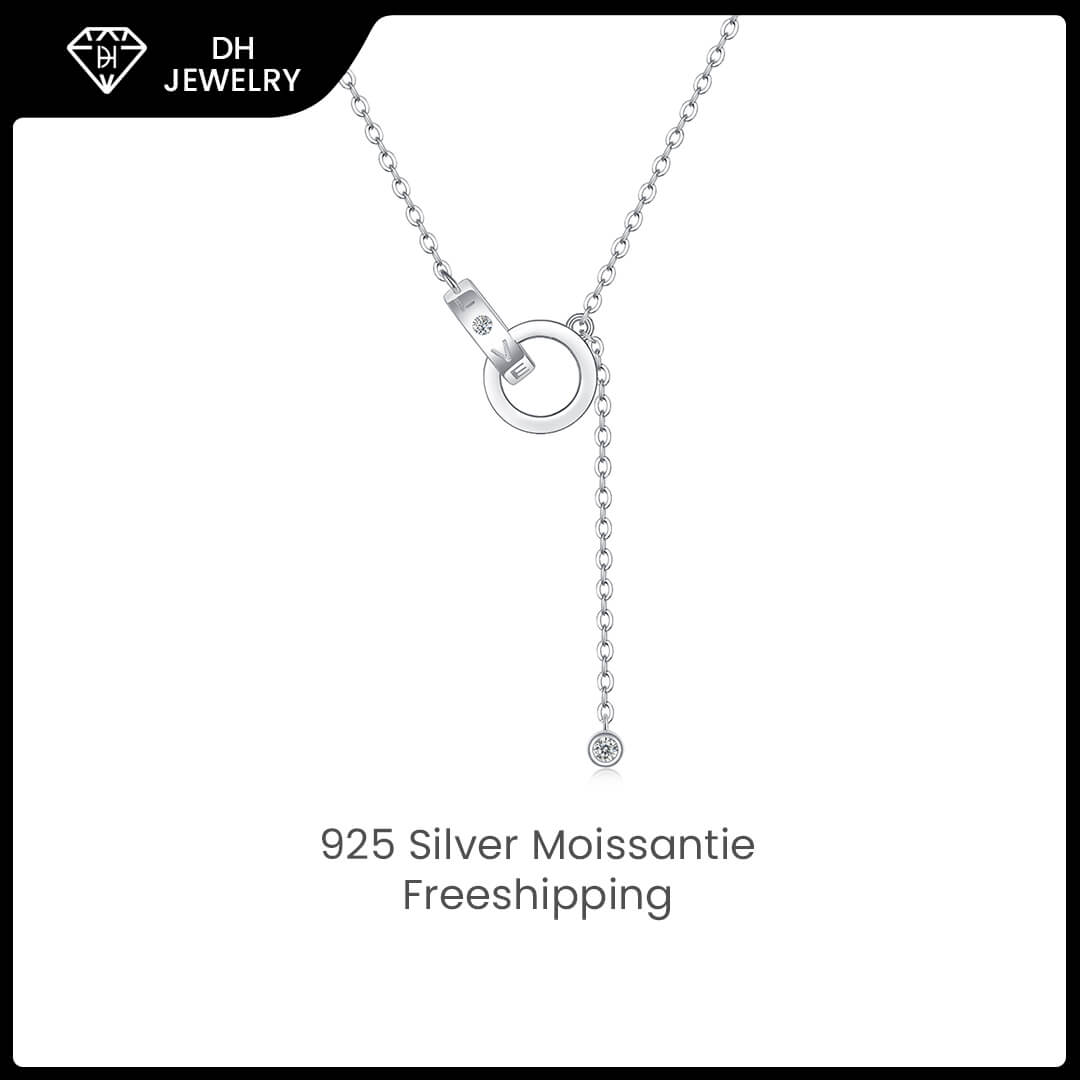 Moissanite Necklace 925 Sterling Silver-Necklace-DH COMPANY-1.0 ct-Dreamhjewlry