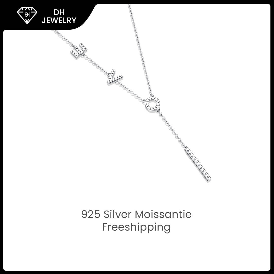 Moissanite Necklace 925 Sterling Silver-Necklace-DH COMPANY-1.0 ct-Dreamhjewlry