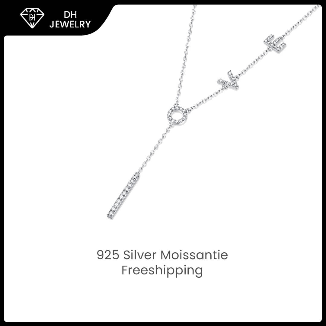 Moissanite Necklace 925 Sterling Silver-Necklace-DH COMPANY-1.0 ct-Dreamhjewlry
