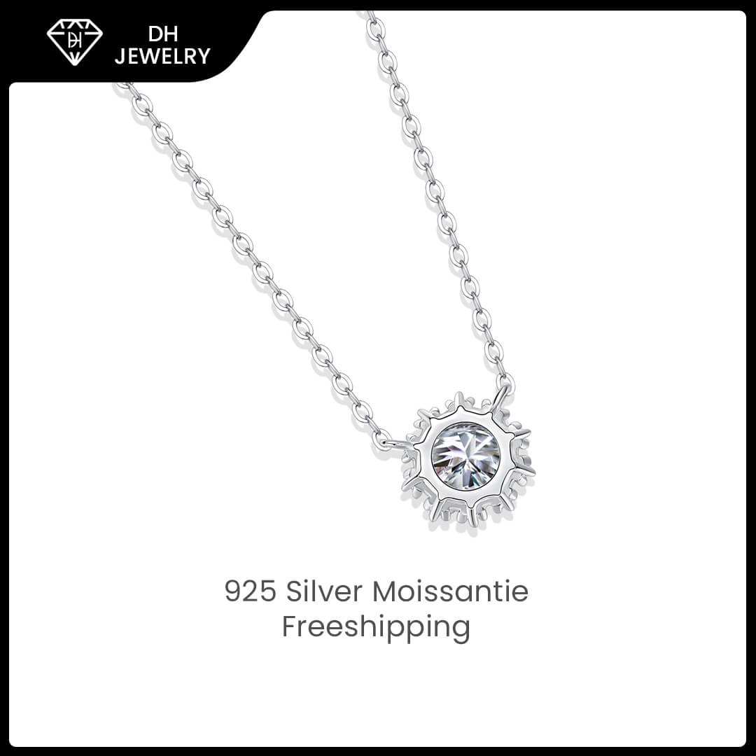 Moissanite Necklace 925 Sterling Silver-Necklace-DH COMPANY-1.0 ct-Dreamhjewlry