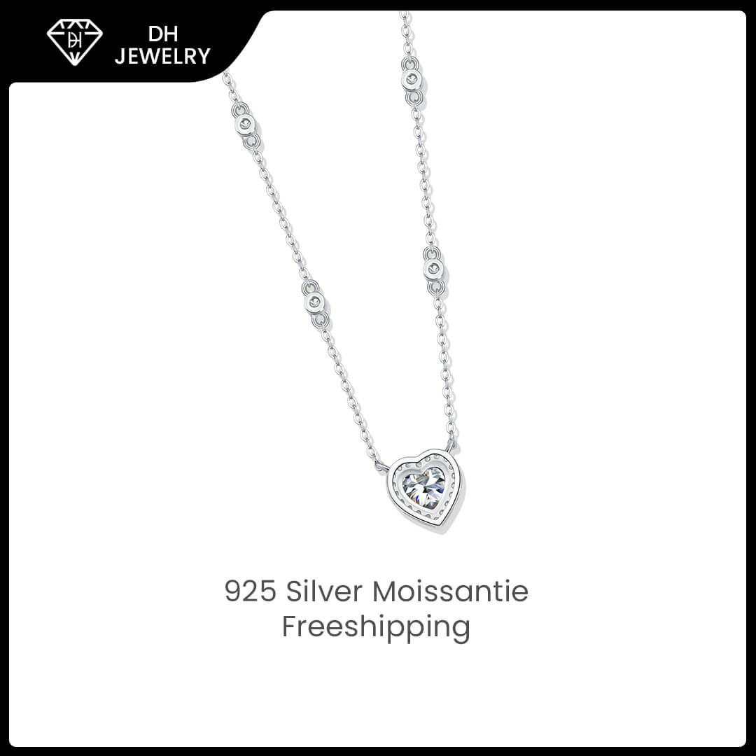 Moissanite Necklace 925 Sterling Silver-Necklace-DH COMPANY-1.0 ct-Dreamhjewlry