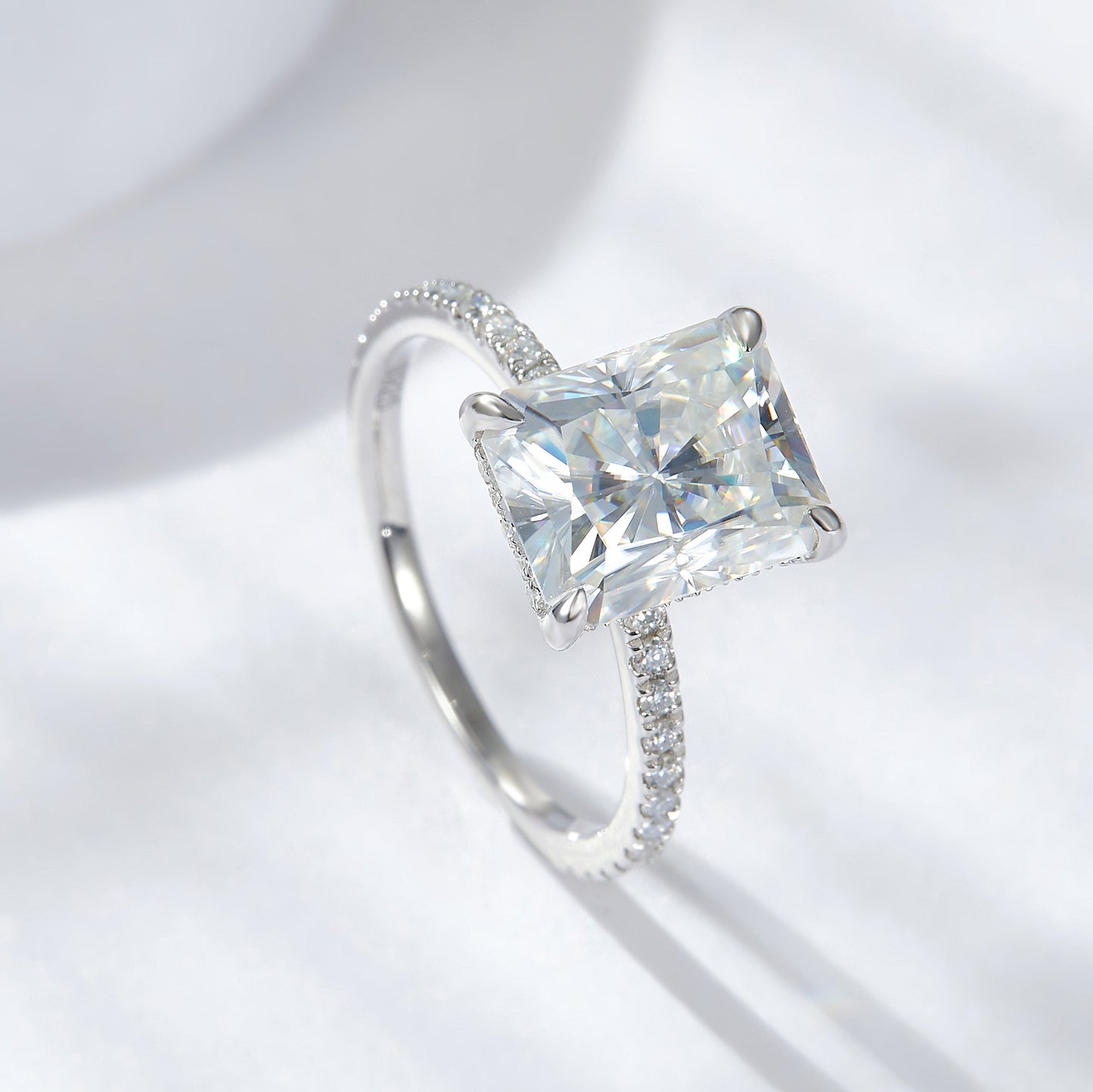 Radium Moissanite Engagement Ring 8*10mm