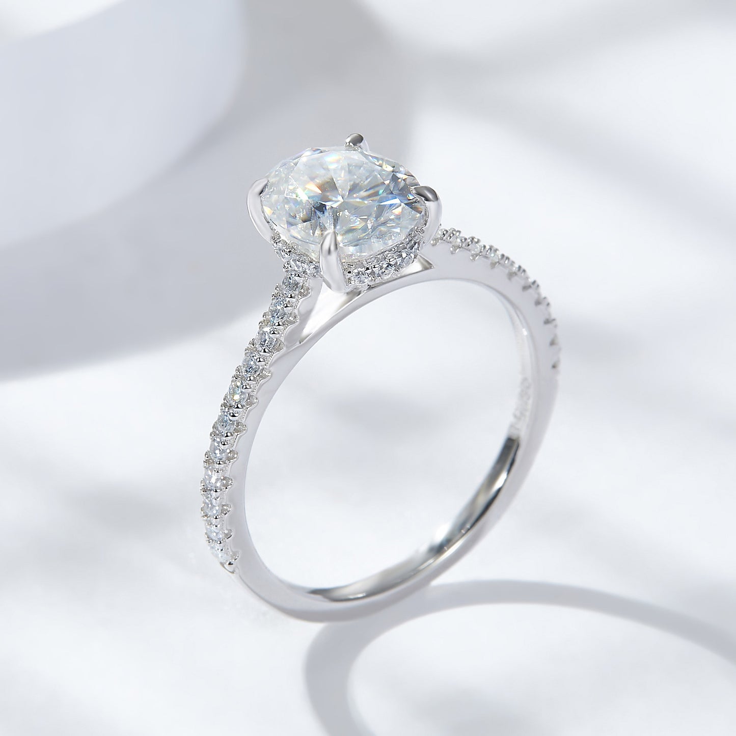 Oval Moissanite Ring Engagement Ring 7*9mm