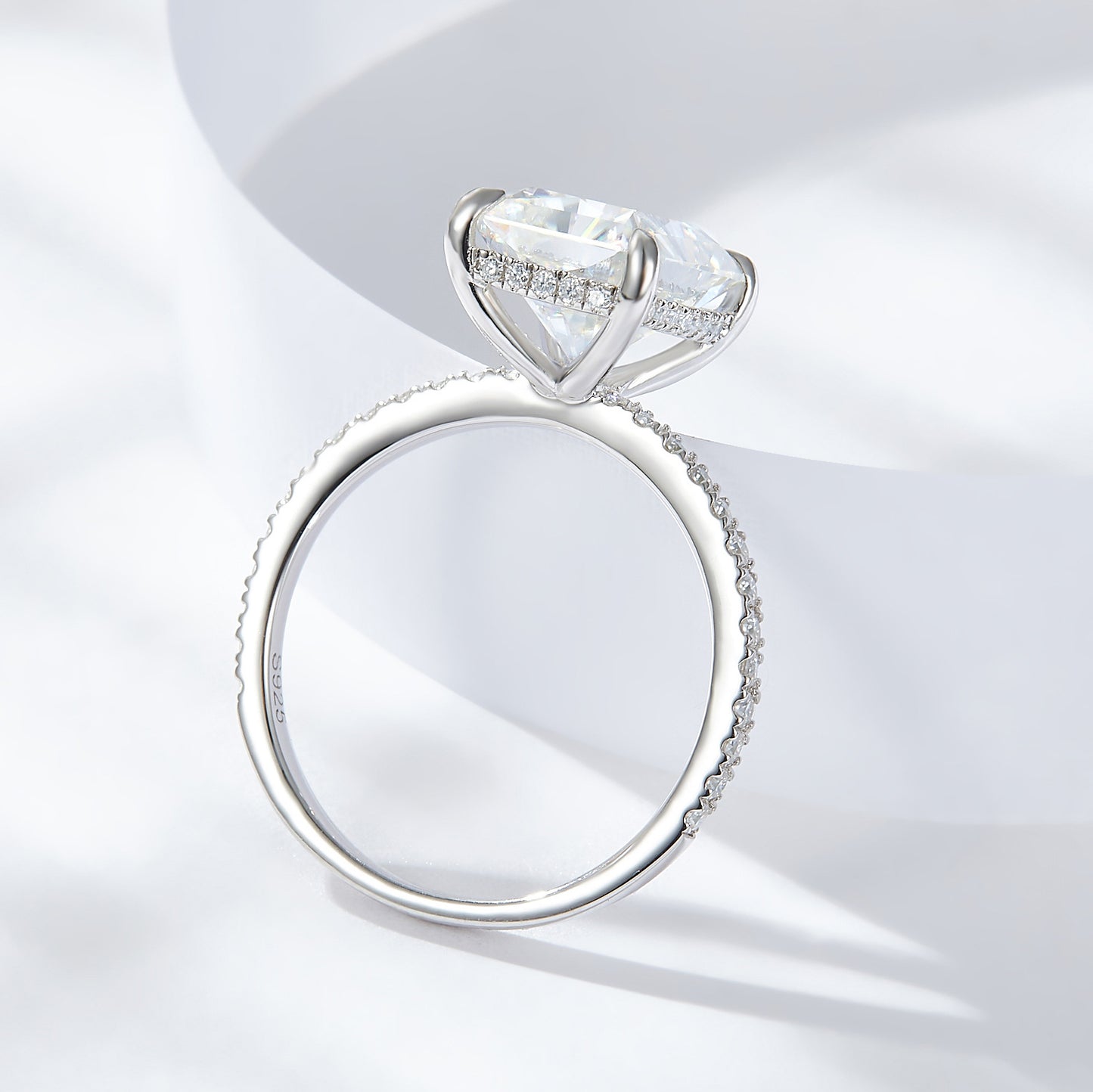 Radium Moissanite Engagement Ring 8*10mm