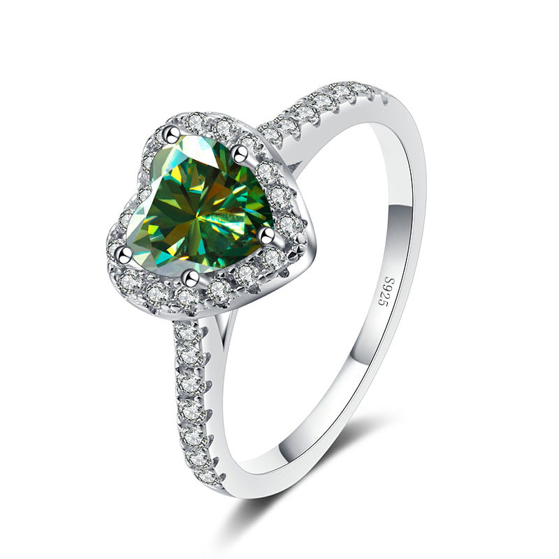Heart Shape Moissanite Engagement Ring