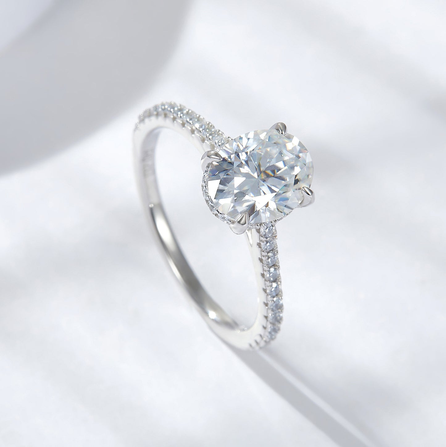Oval Moissanite Ring Engagement Ring 7*9mm