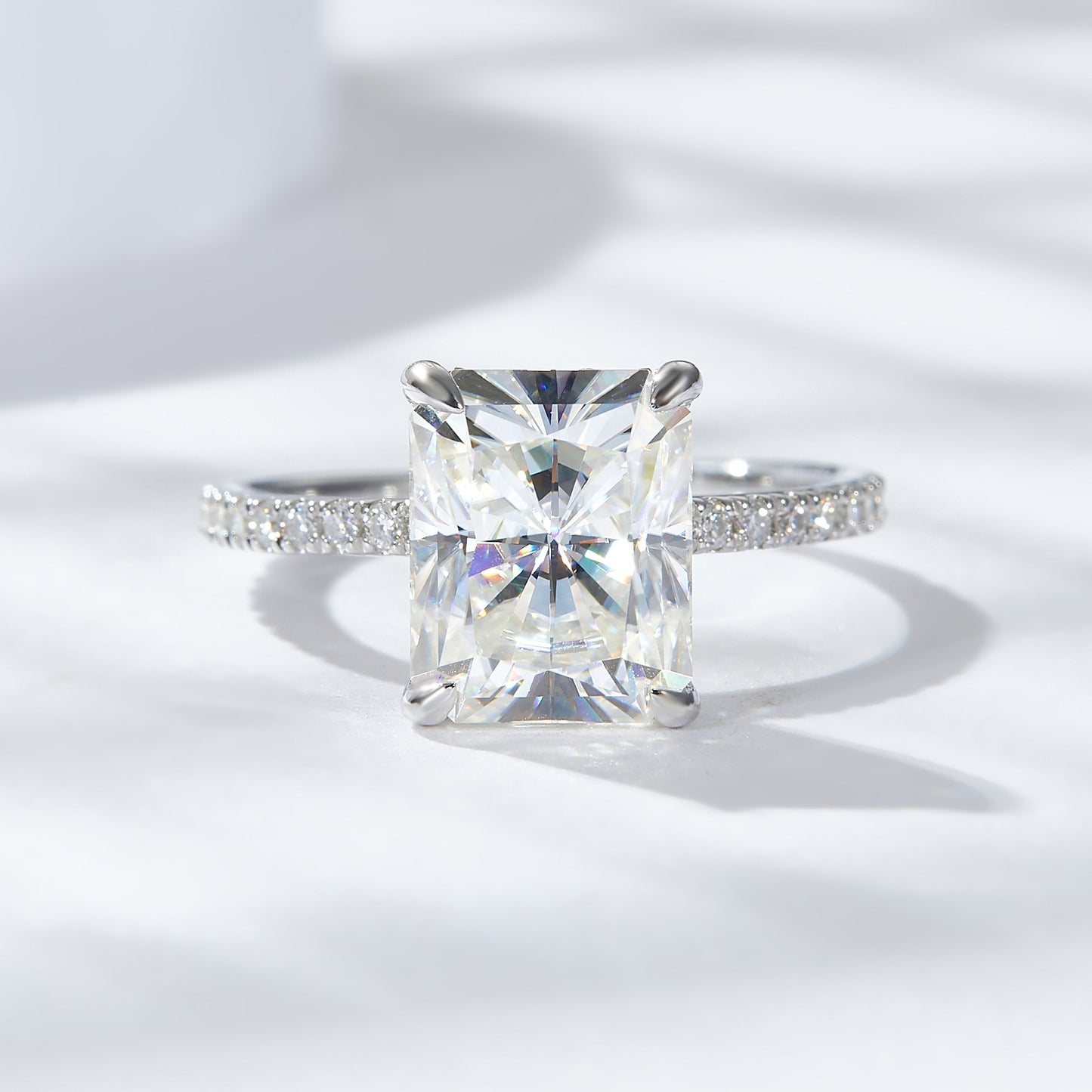 Radium Moissanite Engagement Ring 8*10mm