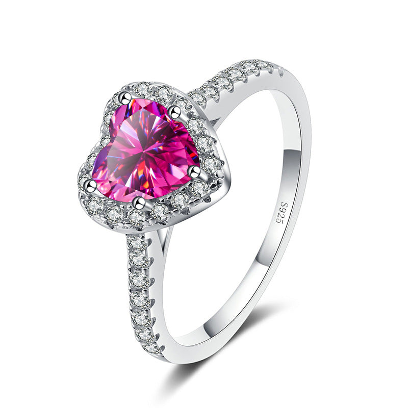 Heart Shape Moissanite Engagement Ring