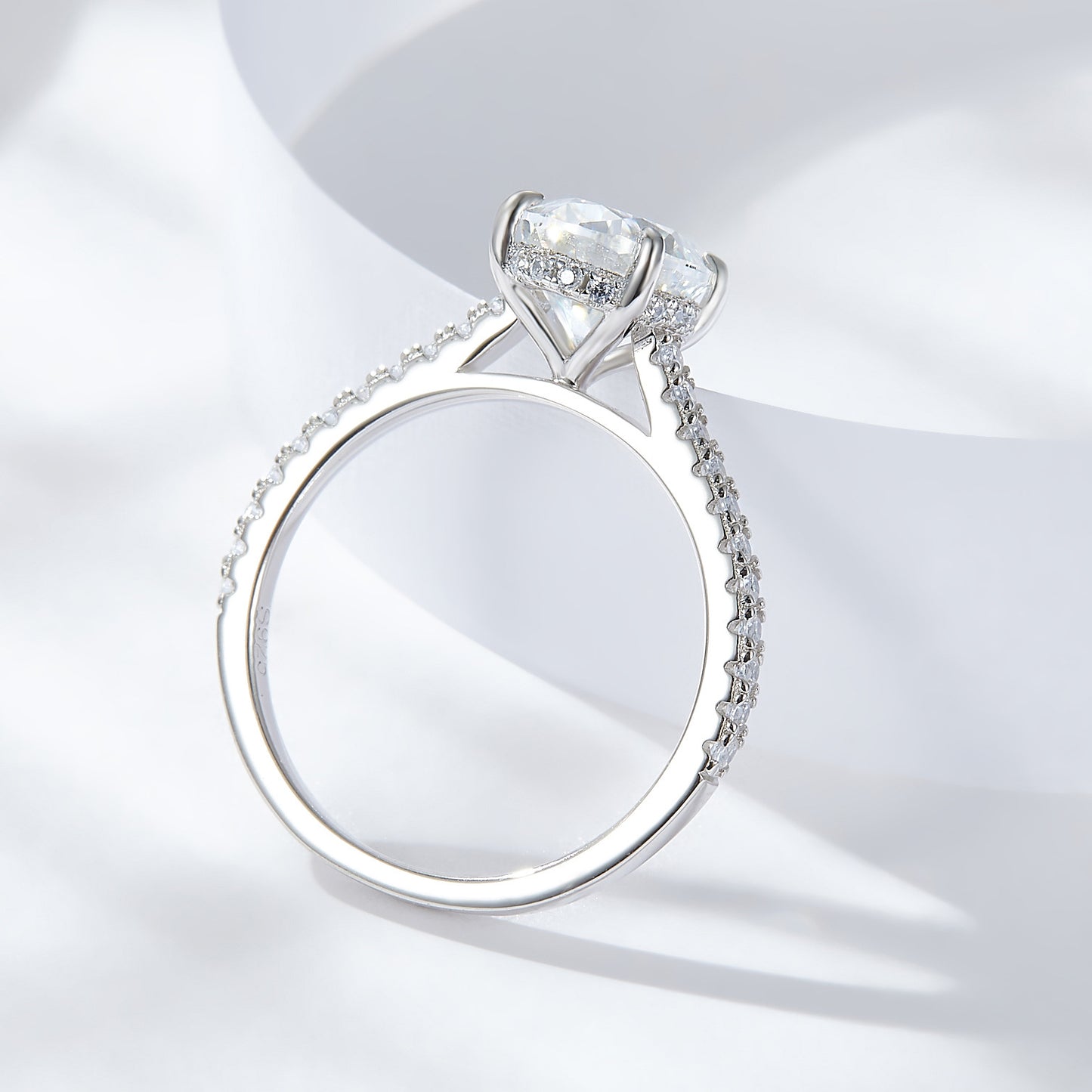 Oval Moissanite Ring Engagement Ring 7*9mm