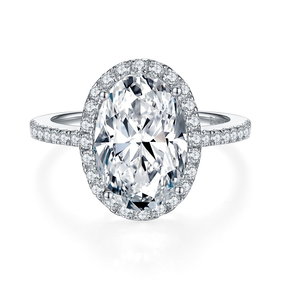Oval Haro Moissanite Engagement Ring Sterling Silver