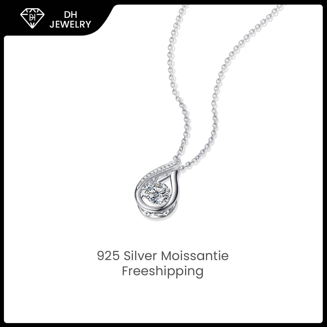 Moissanite Necklace 925 Sterling Silver-Necklace-DH COMPANY-1.0 ct-Dreamhjewlry