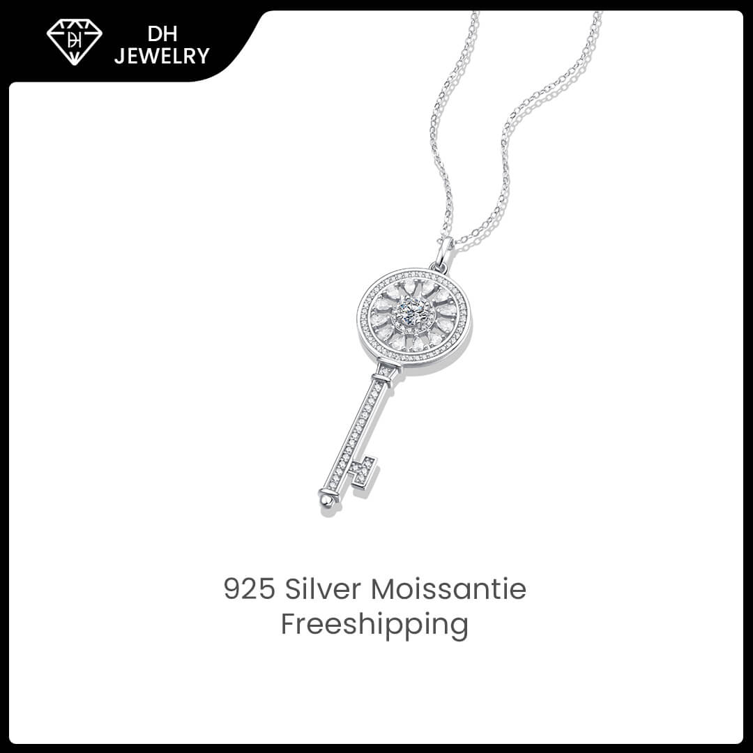 Moissanite Necklace 925 Sterling Silver-Necklace-DH COMPANY-0.5 ct-Dreamhjewlry