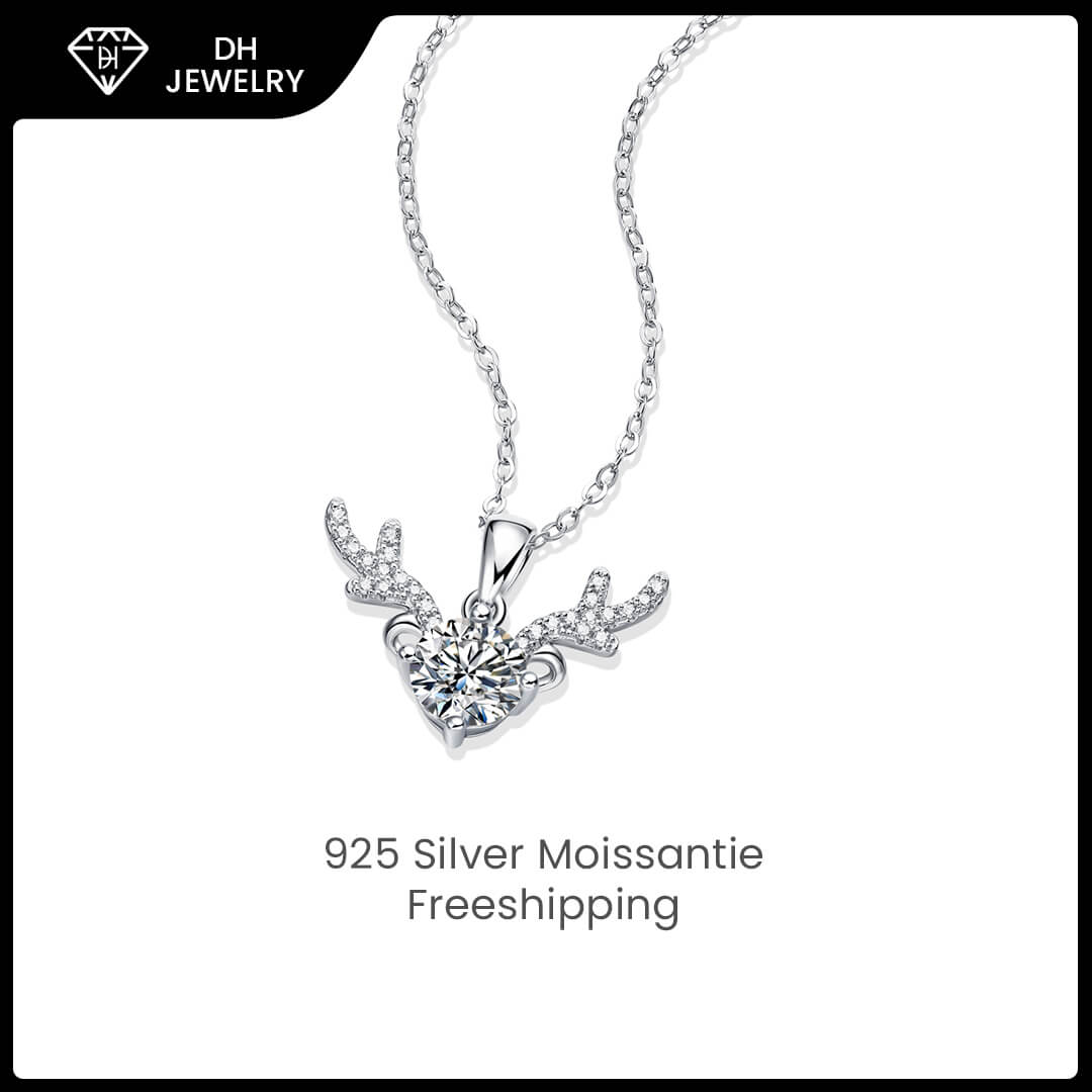 Moissanite Necklace 925 Sterling Silver-Necklace-DH COMPANY-1.0 ct-Dreamhjewlry