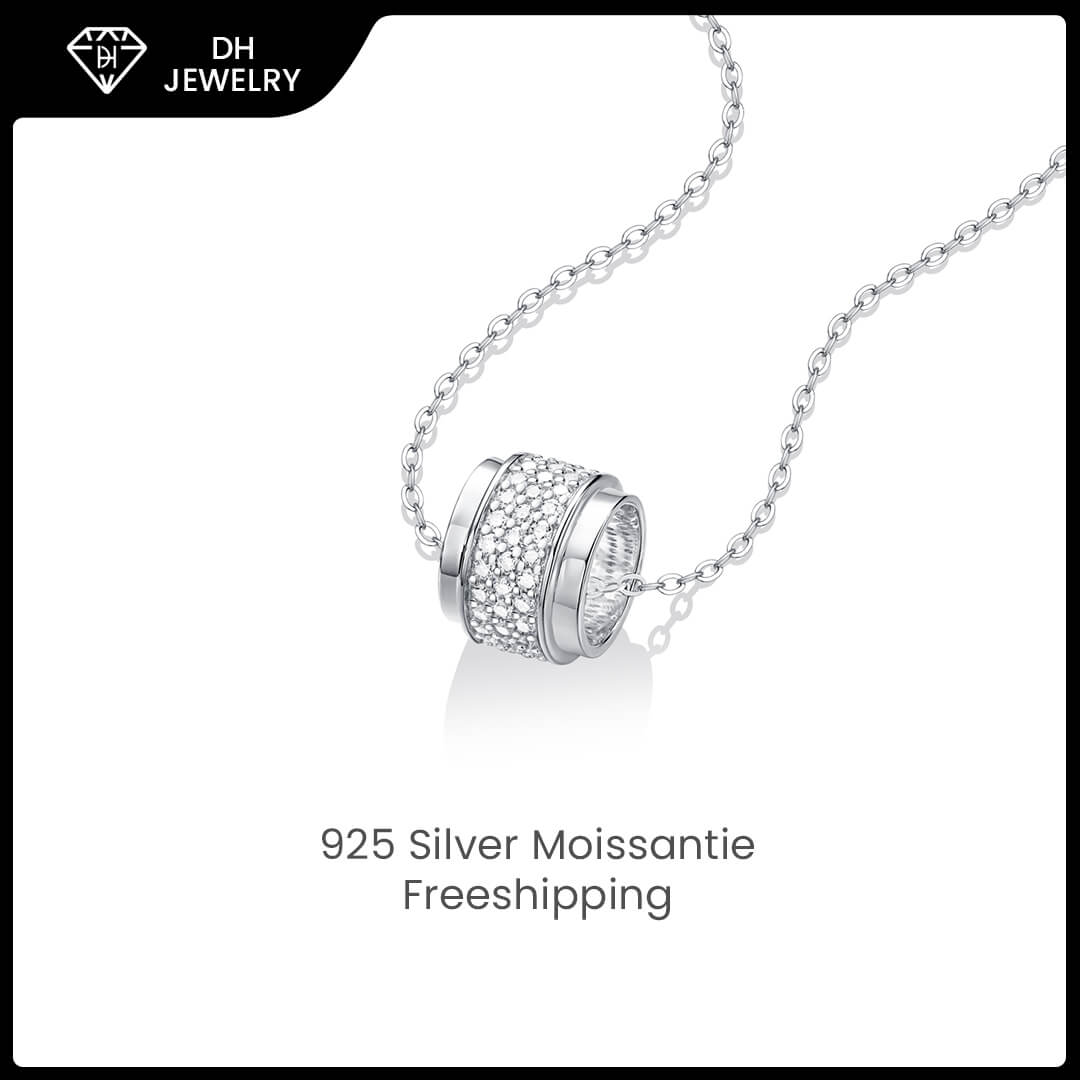 Moissanite Necklace 925 Sterling Silver-Necklace-DH COMPANY-1.0 ct-Dreamhjewlry