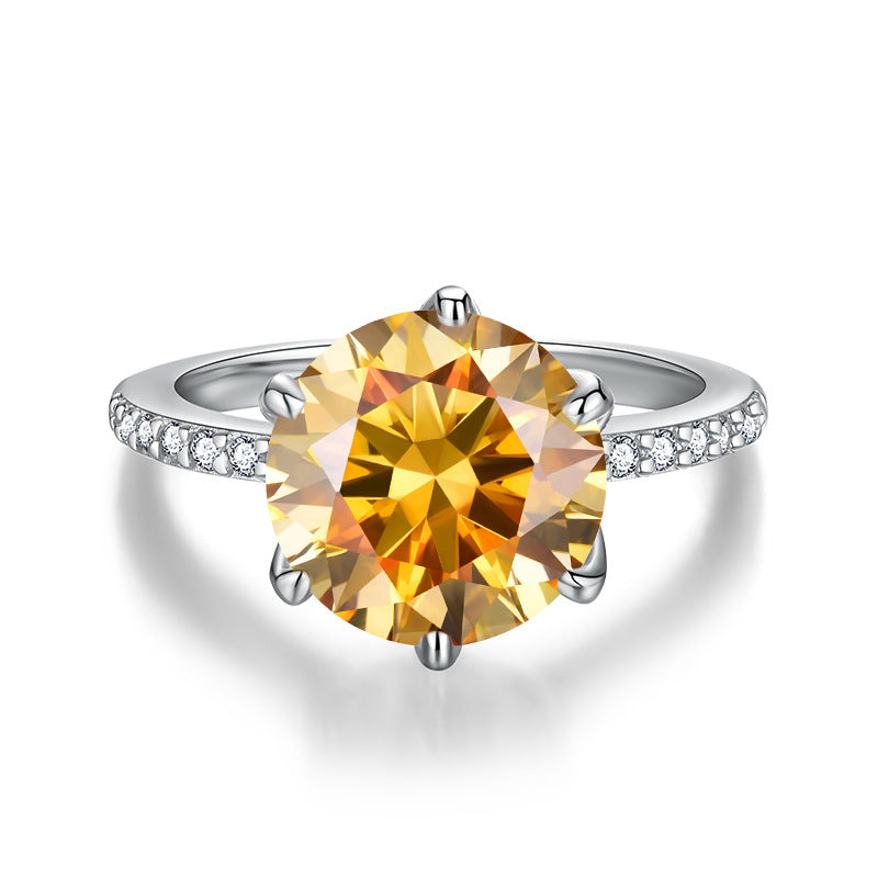 Engagement Ring Yellow 6 Prog