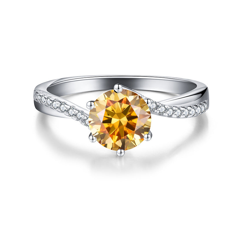 Engagement Ring Moissanite Ring Cross