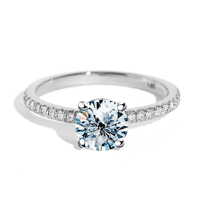 Moissanite Engagement Diamond Ring 4 Prog