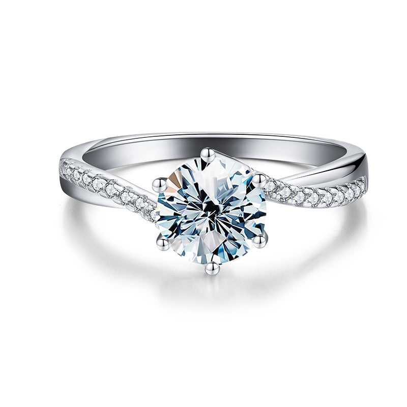 Engagement Ring Moissanite Ring Cross